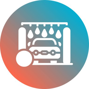 araba onarımı yuvarlanmış vektör simgesi