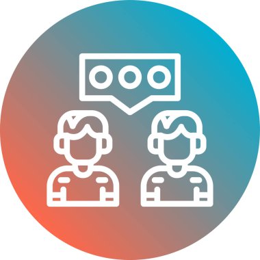 Müşteri servisi. Web simgesi basit illüstrasyon