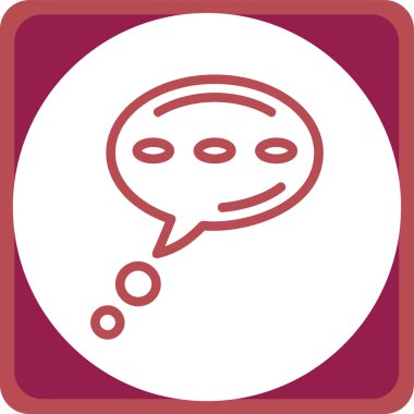 Vektör çizimi. Sohbet ikonu. Web tasarımı