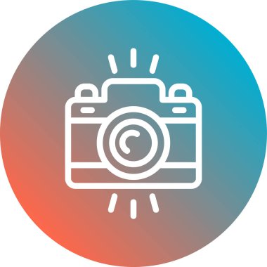 Kamera. Web simgesi basit illüstrasyon