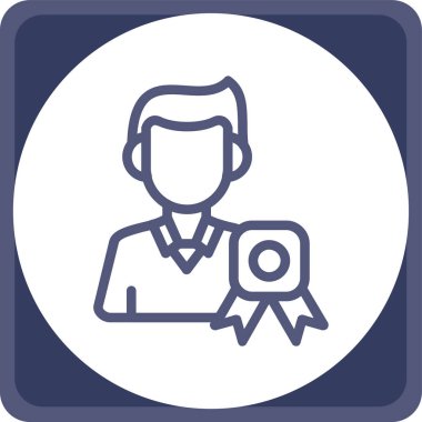 Madalyalı bir kadının vektör çizimi