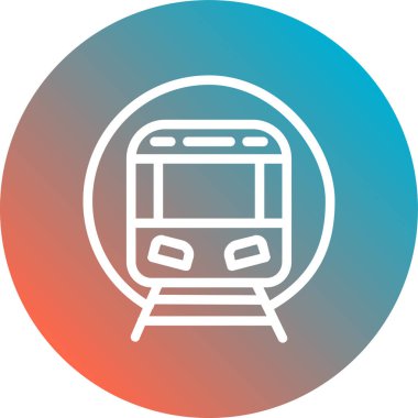 Metro yassı ikon vektör çizimi