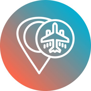 Uçak simgesinin vektör illüstrasyonu