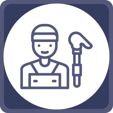 İnşaat işçisinin vektör çizimi