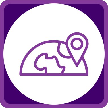 Güzergah simgesiyle harita işaretleyici. vektör illüstrasyonu