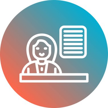 Vektör çizimi. iş kadını simgesi