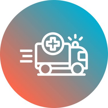 ambulans simgesi vektör illüstrasyonu