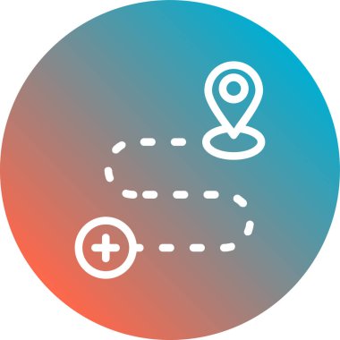 Vektör konumu simge illüstrasyonu