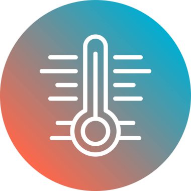 Termometre simgesinin vektör illüstrasyonu