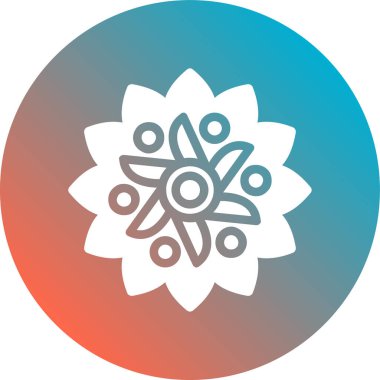 beautiful flower vector line icon