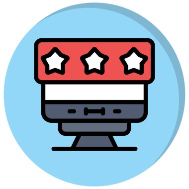 Bir yıldız simgesinin vektör illüstrasyonu