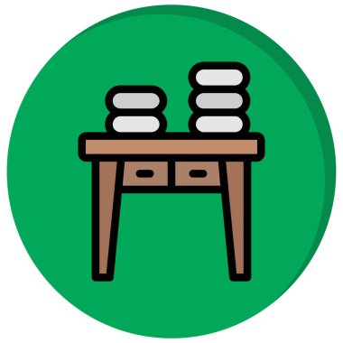 Masa simgesi. vektör illüstrasyonu