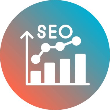 seo vektör dairesi renk düz simgesi