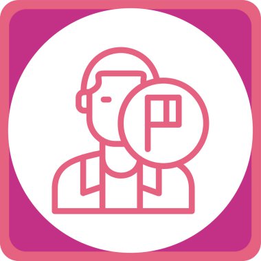 Kameralı bir adamın vektör çizimi