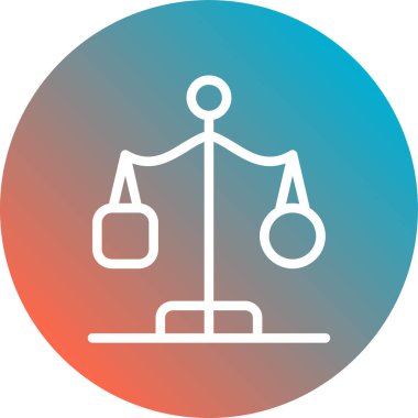 Soyut arkaplanda adalet simgesi izole edildi