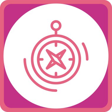 Pusula. Web simgesi basit illüstrasyon