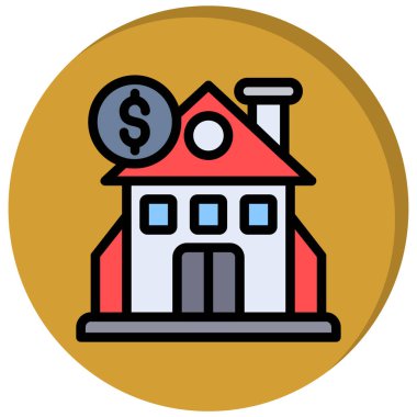 Ev. Web simgesi basit illüstrasyon