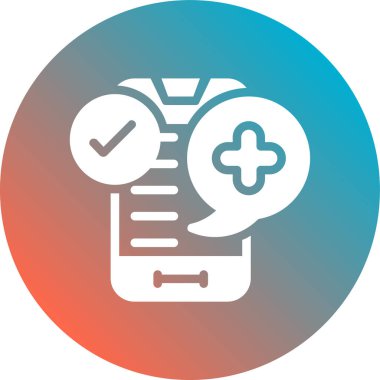 Tıbbi rapor simgesine sahip pano, basit vektör illüstrasyon tasarımı