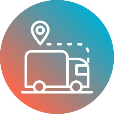 dağıtım van simgesinin vektör illüstrasyonu