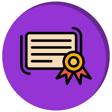 Sertifika. Web simgesi basit tasarım