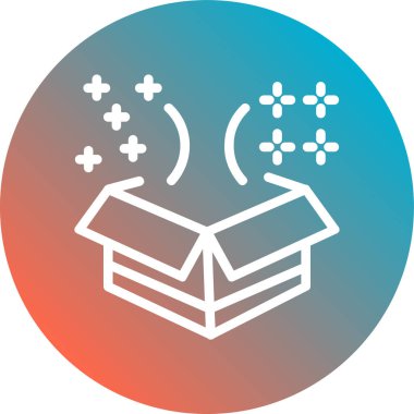 Bir hediye simgesinin vektör illüstrasyonu