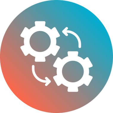 Dişliler. Web simgesi basit illüstrasyon