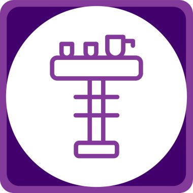 Bir tren simgesinin vektör illüstrasyonu