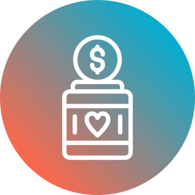 Bir kalp simgesinin vektör illüstrasyonu