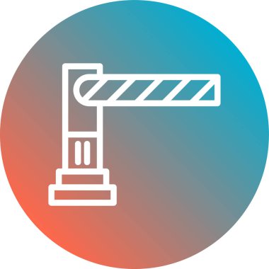 Bir vinç simgesinin vektör illüstrasyonu