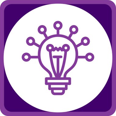 vektör illüstrasyonu, ampul simgesi