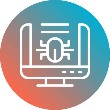 bilgisayar vektörü simge çizgisi çember simgesi