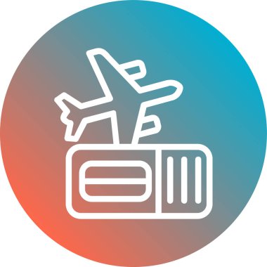 Vektör illüstrasyonu, uçak simgesi