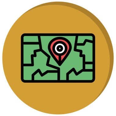 Harita konumu vektör simgesi