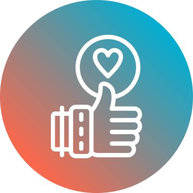 Kalp simgesinin vektör illüstrasyonu