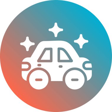 Bir araba simgesinin vektör illüstrasyonu