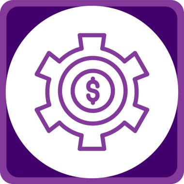 dişli düz vektör simgesi