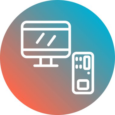 Kolayca düzenleyebilen veya düzenleyebilen Bilgisayar Vektörü simgesi