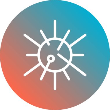 güzel güneş vektör çizgisi simgesi