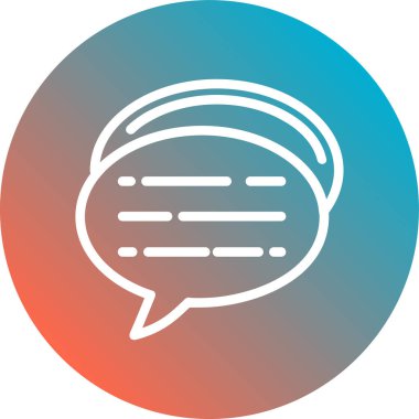 Sohbet simgesinin vektör illüstrasyonu