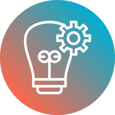 Ampul simgesinin vektör illüstrasyonu