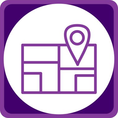 harita pin ikonu vektör illüstrasyonu