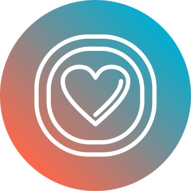 Kalp simgesinin vektör illüstrasyonu