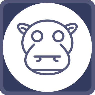 Bir inek simgesinin vektör illüstrasyonu