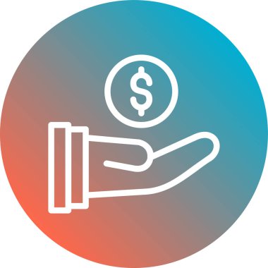 Dolar. Web simgesi basit illüstrasyon