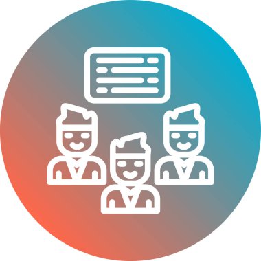 insanlar düz simge, vektör illüstrasyonu