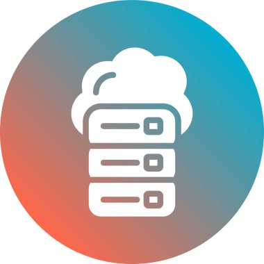 Kolayca değiştirilebilir veya düzenlediğiniz bulut bilgi işlem izole vektör simgesi