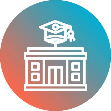 Üniversite kapsülü vektör illüstrasyonu