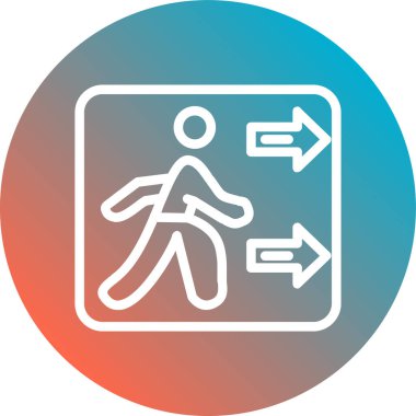 Anahat biçiminde yaya yolu işaret simgesi