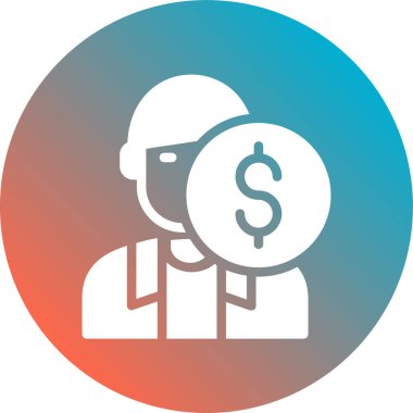 Maskeli bir dolar simgesinin vektör illüstrasyonuName