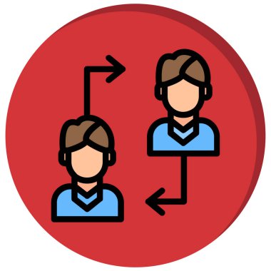 Bir kadın simgesinin vektör illüstrasyonu